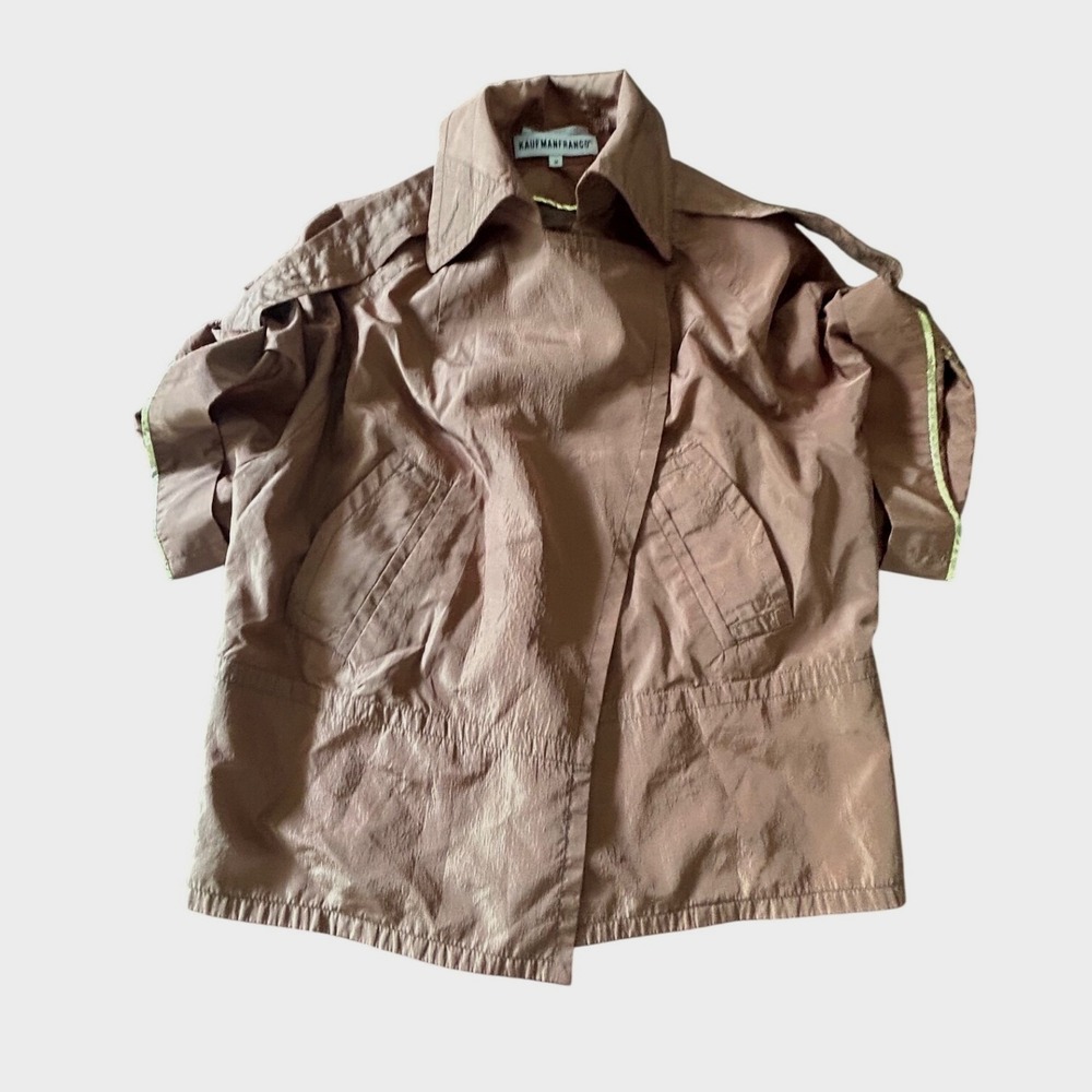Kaufmanfranco Silk Utility Shirt Jacket Medium Luxury Designer Contemporary Chic